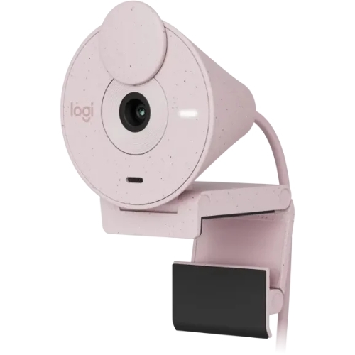 Веб-камера Logitech Brio 300 1920x1080, 30 кадр/с, USB Type-C, микрофон (шумоподавление), автоматическая фокусировка, автоосвещение, универсальное крепление розовый