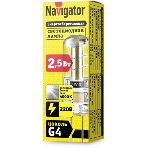 Лампа светодиодная Navigator NLL-S-G4-2.5-230-4K 2.5 Вт 4000К белый G4 190лм 220-240В