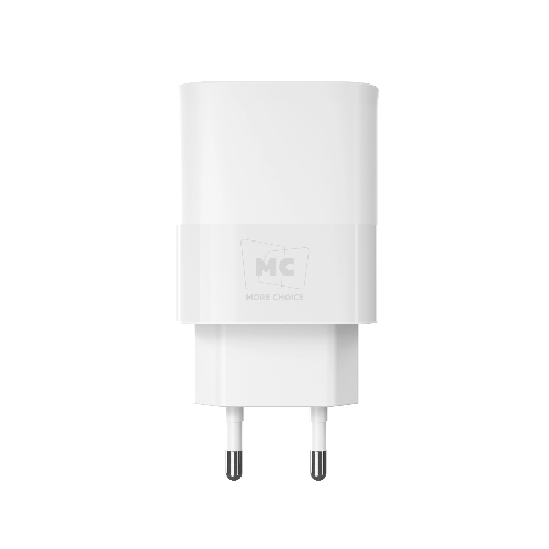 Сетевое зарядное устройство MORE CHOICE NC81i СЗУ 1USB+1Type-C 3.0A PD 20W+ QC3.0, белый