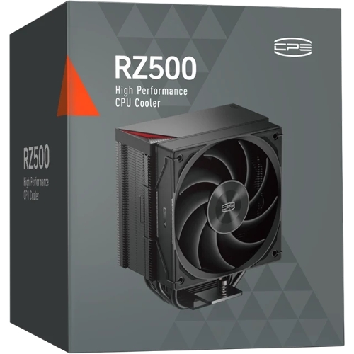 Устройство охлаждения (кулер) PcCooler RZ500 Soc-AM5/AM4/1200/1700/1851 черный 4-pin 32dB Al+Cu 250W Ret (RZ500-BKNWNX-GL)