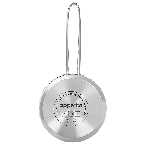 Ковш APPETITE SH05253 pretty 1,5 лиз нерж. стали. Объем 1,5л, размеры: 16х7,5 см, стекл. крышка, прутковая ручка,подар.коробка