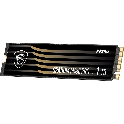 Накопитель SSD MSI SPATIUM M480 PRO, 1000Gb, M.2 2280, PCIe 4.0 x4, NVMe, R/W 7400/6000