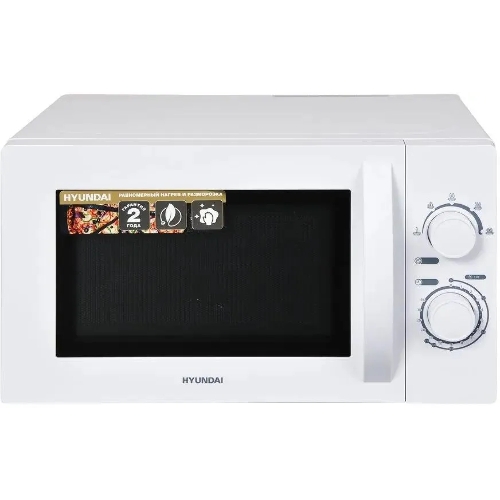 Микроволновая печь Hyundai HYM-M2059 белый, 20 л, 700 Вт, переключатели - поворотный механизм