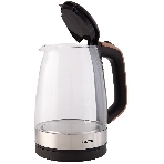 Чайник электрический Centek CT-0065 Beige стекло, 1.7 л 2200 Вт, LED-подсветка, мерная шкала, защита от вкл б/воды