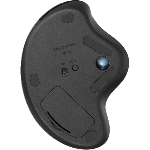 Трекбол Logitech M575S черный оптическая 2000dpi беспров. BT/Radio USB2.0 (910-007035)