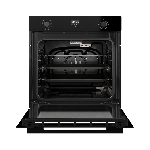 Духовой шкаф Kuppersberg, High-Tech, 72 л, поворотное/сенсорное управление, дисплей, таймер, 7 режимов, макс. температура 300 градусов, телескопические направляющие (на 1 уровень), доводчик двери, цвет черный, цвет фурнитуры черный