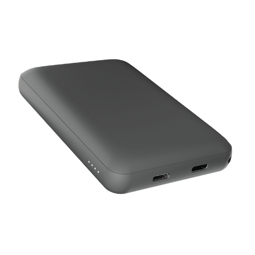 Портативный аккумулятор OLMIO QM-06, 5000mAh, 20W Type-C PD, MagSafe 15W, Soft-Touch, серый