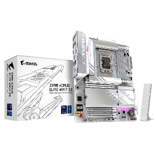 Материнская плата Gigabyte Z890 AORUS ELITE WIFI7 ICE, LGA 1851, Intel Z890, 4xDDR5, 4xSATA, 4xM.2, 1xPCIe 5.0 x16, 2xPCIe 4.0 x4, 1xDP, 1xUSB-C (DP), 1x 2.5Gb LAN, 4xUSB-A 2.0, 3xUSB-A 3.2 Gen 1, 2xUSB-A 3.2 Gen 2, 1xUSB-C 3.2 Gen 2 (Thunderbolt 4), 2x3.5 мм, 7.1, ATX
