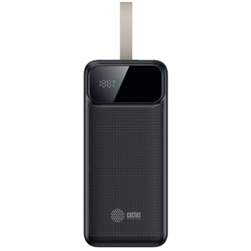 Портативный аккумулятор Cactus CS-PBFSND-40000 40000mAh 65W 3A черный