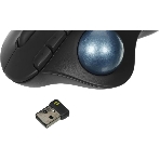 Трекбол Logitech M575S черный оптическая 2000dpi беспров. BT/Radio USB2.0 (910-007035)