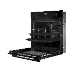 Духовой шкаф Kuppersberg, High-Tech, 72 л, поворотное/сенсорное управление, дисплей, таймер, 7 режимов, макс. температура 300 градусов, телескопические направляющие (на 1 уровень), доводчик двери, цвет черный, цвет фурнитуры черный