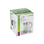 Чайник электрический Homestar HS-1021, 1500 Вт, 1.7 л, нержавейка+пластик, белый, двойной корпус