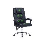 Кресло офисное Cactus CS-CHR-OC02M-BK черный, эко.кожа, крестов. сталь