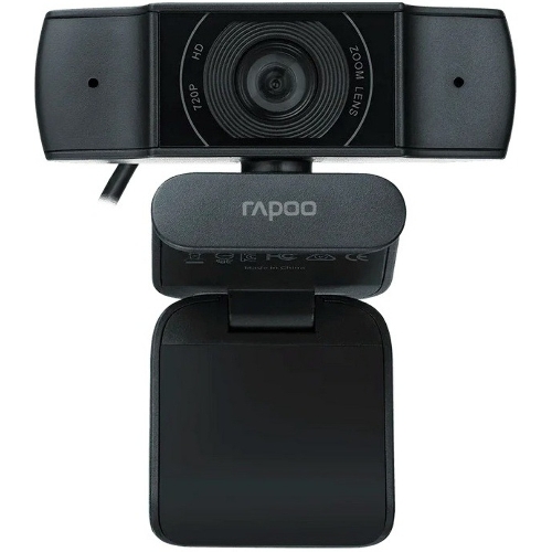 Веб-Камера Rapoo C200, USB 2.0, 1280x720/640x480, 2.0Mpx, Микрофон, Крепление: зажим, Черный
