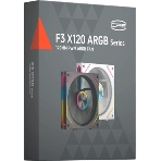 Вентилятор для корпуса PcCooler F3 X120 BK ARGb 120х120x25 черный 4-pin 28.4дБ (F3X120-BKAC012-GL) Ret
