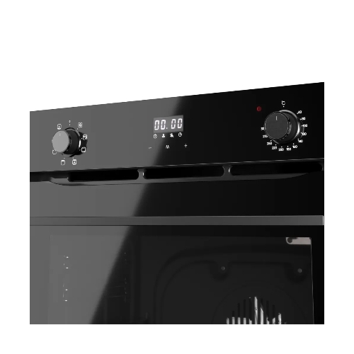 Духовой шкаф Kuppersberg, High-Tech, 72 л, поворотное/сенсорное управление, дисплей, таймер, 7 режимов, макс. температура 300 градусов, телескопические направляющие (на 1 уровень), доводчик двери, цвет черный, цвет фурнитуры черный