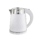 Чайник электрический Homestar HS-1021, 1500 Вт, 1.7 л, нержавейка+пластик, белый, двойной корпус