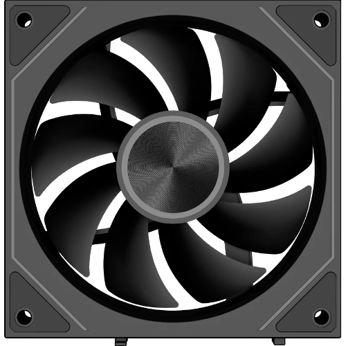 Вентилятор для корпуса PcCooler F3 X120 BK ARGb 120х120x25 черный 4-pin 28.4дБ (F3X120-BKAC012-GL) Ret