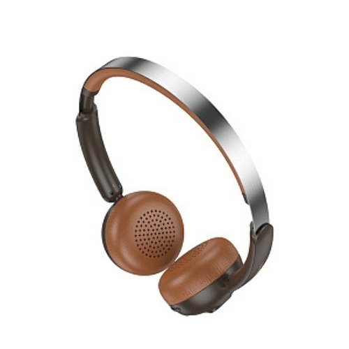 Беспроводные/проводные наушники Hoco W62 коричневый, полноразмерные, Bluetooth + проводной, складная конструкция, до 20 ч.