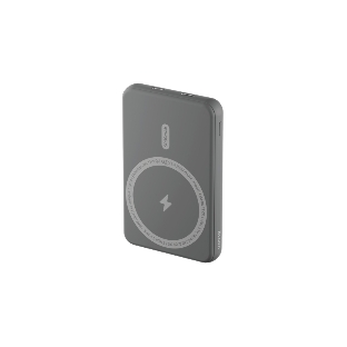 Портативный аккумулятор OLMIO QM-06, 5000mAh, 20W Type-C PD, MagSafe 15W, Soft-Touch, серый