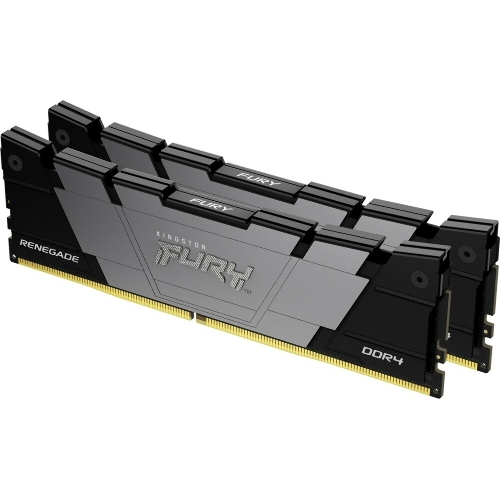 Оперативная память Kingston Fury Renegade, DDR4, 16GB (2x8GB), 3200MHz, CL16, DIMM, с радиатором, серый/черный
