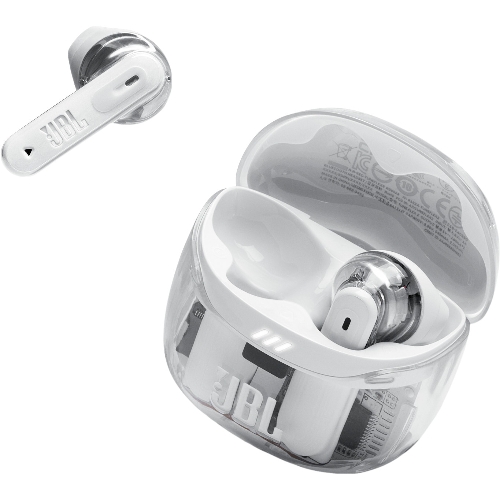 Наушники TWS JBL Tune Flex 2 призрачно-белый, вкладыши/внутриканальные (трансформер), Bluetooth, адаптивное шумоподавление