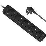Удлинитель Defender M550 черный, 5 м, EURO, 5 розеток, 2200 Вт