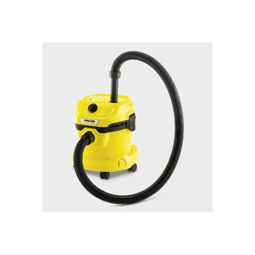 Строительный пылесос Karcher WD 2 Plus V-12/4/18 желтый, 1000 Вт, уборка сухая/сбор воды, пылесборник мешок/контейнер, 12 л