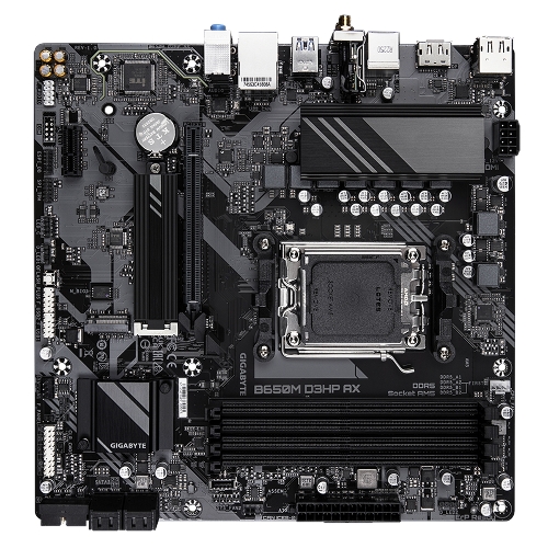 Материнская плата Gigabyte B650M D3HP AX (V1.2), AM5, AMD B650, 4xDDR5, 4xSATA, 2xM.2, 1xPCI-E 4.0 x16, 1xPCI-E 4.0 x1, 3xUSB-A 3.2 Gen 1, 1xUSB-C 3.2 Gen 2, 1x 2.5Gb LAN, 3x3.5 мм, 7.1, Micro-ATX