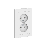 Розетка 2-м AtlasDesign без заземл. 16А в сборе белый SchE ATN000120