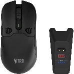 Мышь беспроводная Acer Nitro OMR404 черный, 6400 dpi, радиоканал, Bluetooth, USB, кнопки - 6