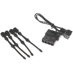 Вентилятор для корпуса Gembird 80x80x25, гидрод., тихий, 3 pin/4pin Molex, провод 30 см