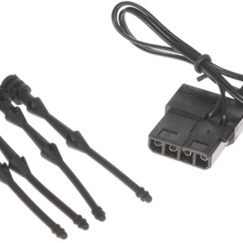 Вентилятор для корпуса Gembird 80x80x25, гидрод., тихий, 3 pin/4pin Molex, провод 30 см