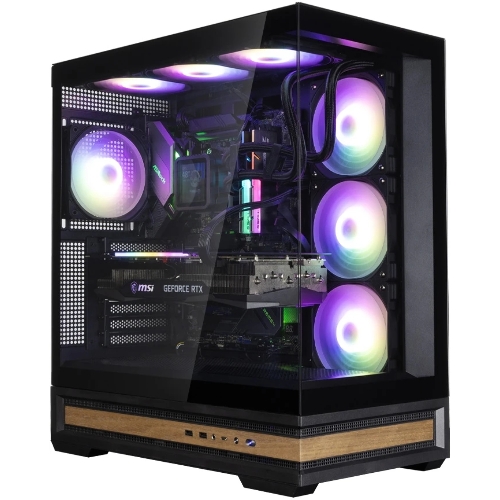 Компьютерный корпус ZALMAN P40 NAMU, ATX, черный, WINDOW, WOODEN ELEMENTS, 2xCombo(2.5” or 3.5”), 1xUSB TYPE-C, 2xUSB 3.0, SIDE 3x120мм ARGb, REAR 1x120мм ARGb