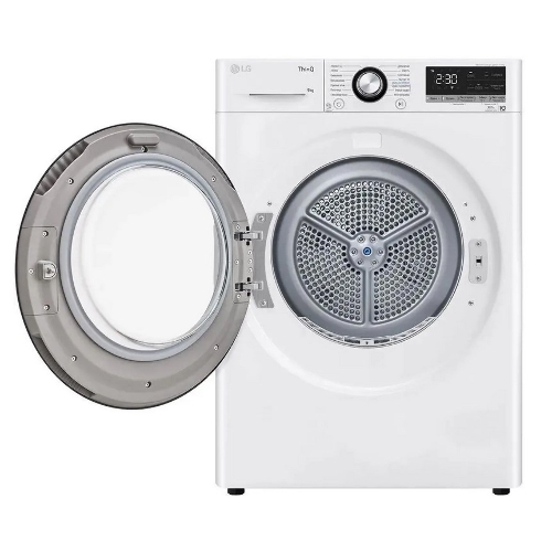 Сушильная машина LG DC90V3V6W белый, 9 кг, сушка - тепловой насос, программ - 14, 60 x 85 x 66 см