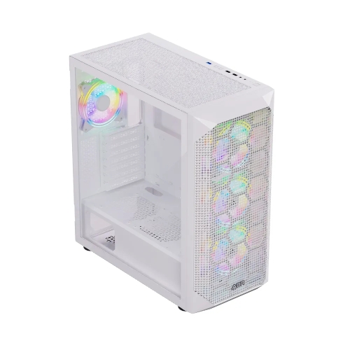 Компьютерный корпус ABR Quantum белый (1хUSB Type-C, 2хUSB 2.0, HD Audio, 4xRGb Fan, ATX, E-ATX)