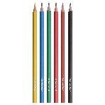 Карандаши цветные Silwerhof Color 2.6 мм, шестигранный профиль, пластик, ассорти, 6 цветов, коробка с европодвесом