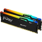 Оперативная память Kingston Fury Beast, DDR5, 16GB (2x8GB), 6000MHz, CL30, DIMM, с радиаторами, RGB, черный