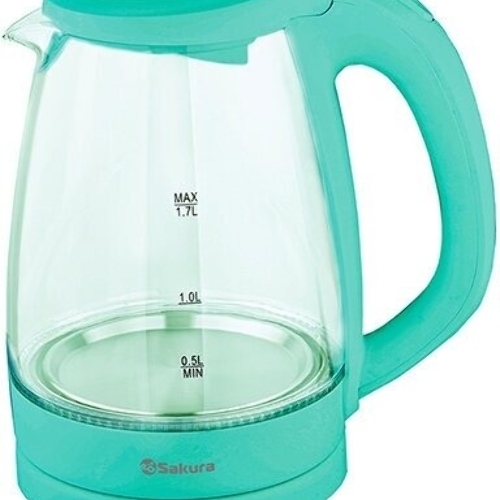 Чайник электрический Sakura SA-2733GR мятный, 1,7 л., 2200 Вт