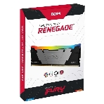 Оперативная память Kingston Fury Renegade, DDR4, 32GB (2x16GB), 3200MHz, CL16, DIMM, с радиатором, RGB, серебристый/черный