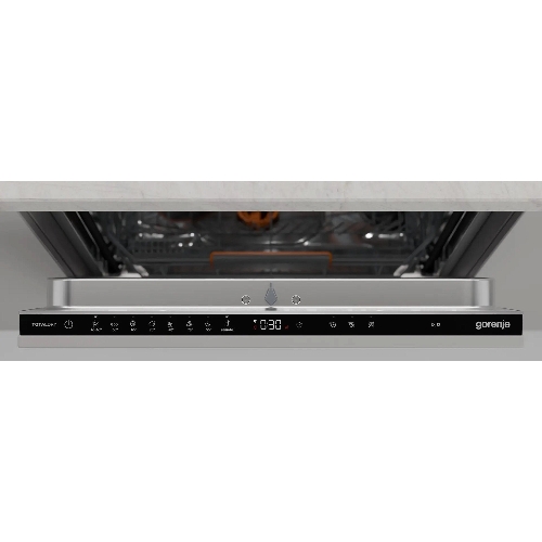 Посудомоечная машина встраиваемая Gorenje GV673B65 16 комплектов, 3 корзины, инверторный мотор, отсрочка старта, Wi-Fi управление, сенсорное управление, полный AquaStop, сенсор уровня воды, энергоэффективность А+++, уровень шума 42 дБ, белый