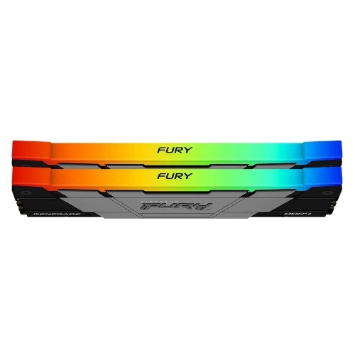 Оперативная память Kingston Fury Renegade, DDR4, 32GB (2x16GB), 3200MHz, CL16, DIMM, с радиатором, RGB, серебристый/черный