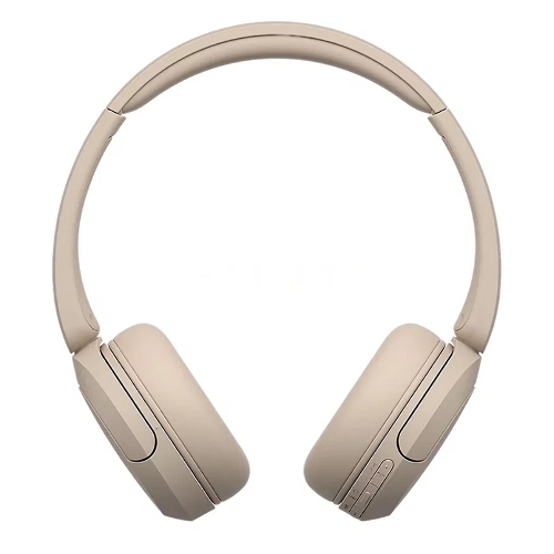 Беспроводные наушники Sony WH-CH520 бежевый, накладные, Bluetooth, быстрая зарядка, до 50 ч