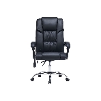 Кресло офисное Cactus CS-CHR-OC02M-BK черный, эко.кожа, крестов. сталь