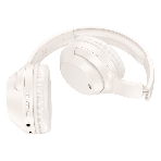 Беспроводные/проводные наушники Borofone BO26 Milky белый, накладные, Bluetooth 5.3 + проводной, складная конструкция, микрофон, до 40 ч