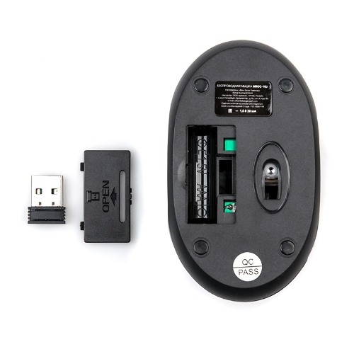 Мышь беспроводная Dialog Comfort MROC-10U черный, 1200 dpi, радиоканал, USB, кнопки - 3