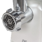Мясорубка электрическая JVC JK-MG123 белый, 2000 Вт, 2.0 кг/мин, реверс, защита от перегрузки, насадки - 4