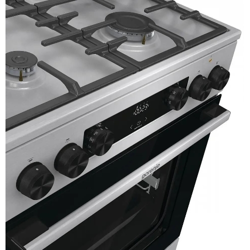 Плита комбинированная Gorenje GKS6C72XF серебристый, конфорок 4 газовых, духовка 71 л, 60 см x 85 см x 60 см