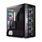 Компьютерный корпус ABR Quantum черный (1хUSB Type-C, 2хUSB 2.0, HD Audio, 4xRGb Fan, ATX, E-ATX)