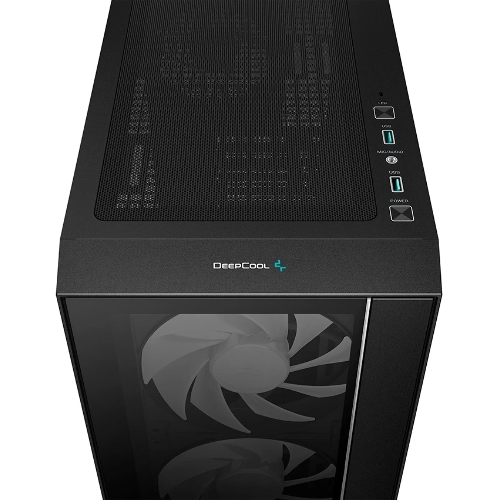 Компьютерный корпус Deepcool MATREXX 55 V4 без БП, боковое окно (закаленное стекло), 3xARGb LED 140мм вентилятора спереди, 1xARGb LED 120мм вентилятор сзади, черный, ATX